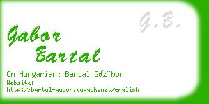 gabor bartal business card